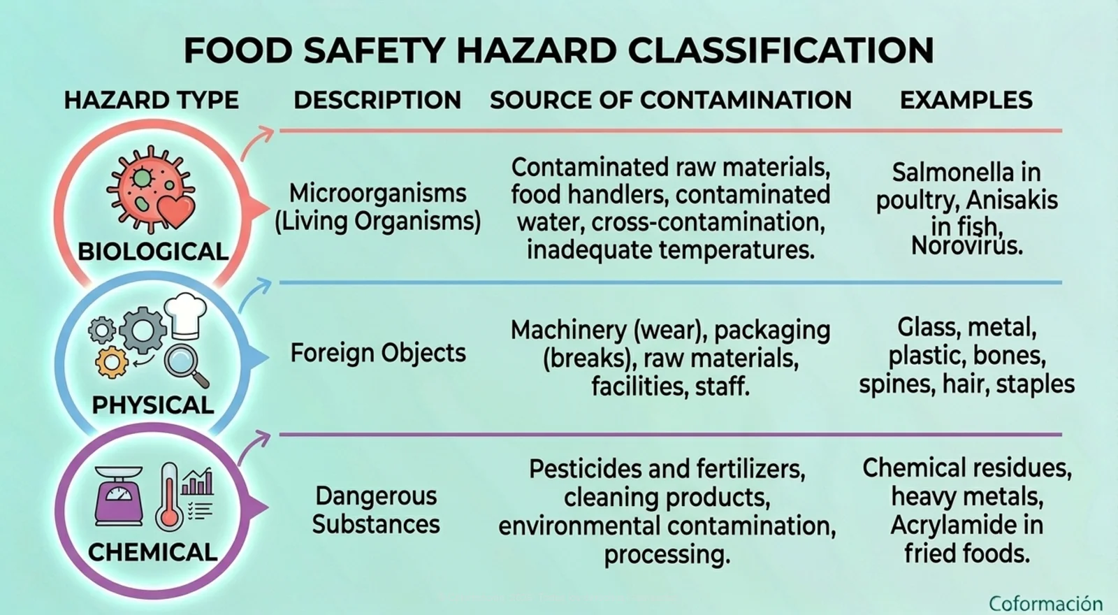 Food hazards - Coformación